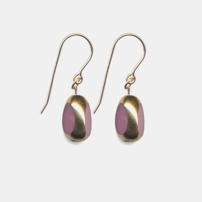 Pink Bean Drop Earrings