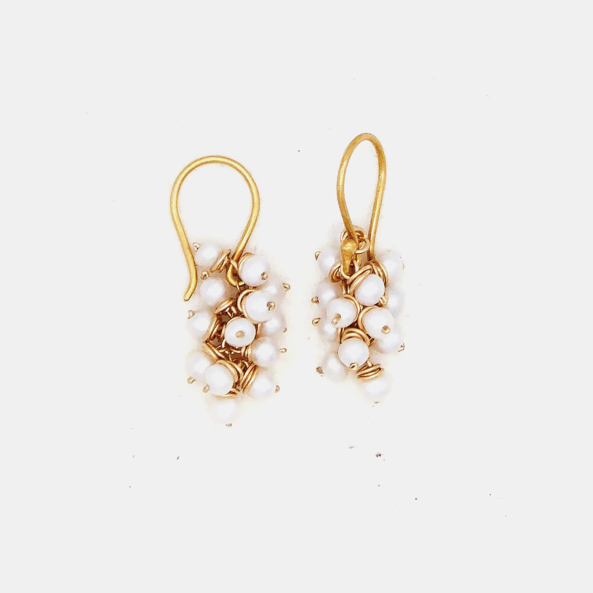 Japanese Pearl Cluster Earrings