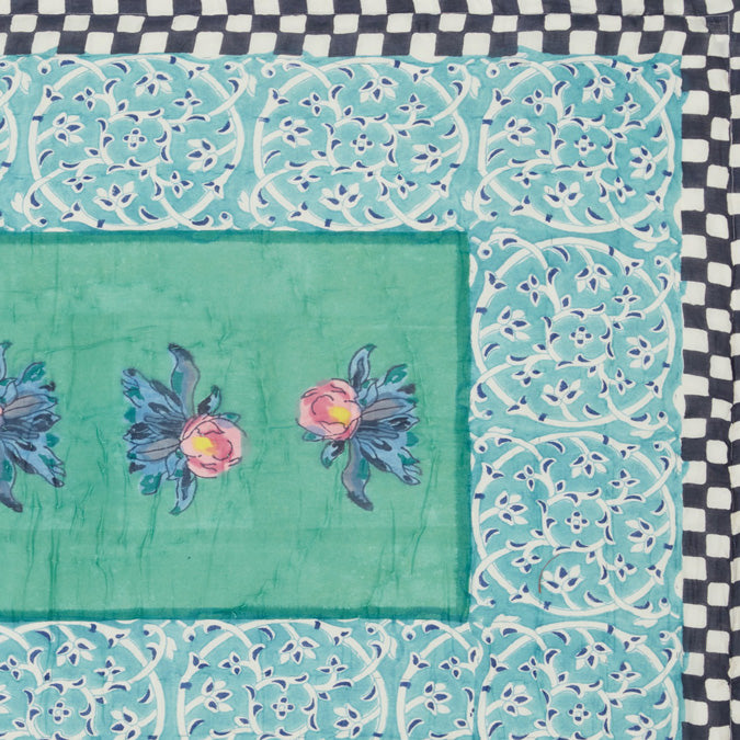 Tiles Green Baby Quilt