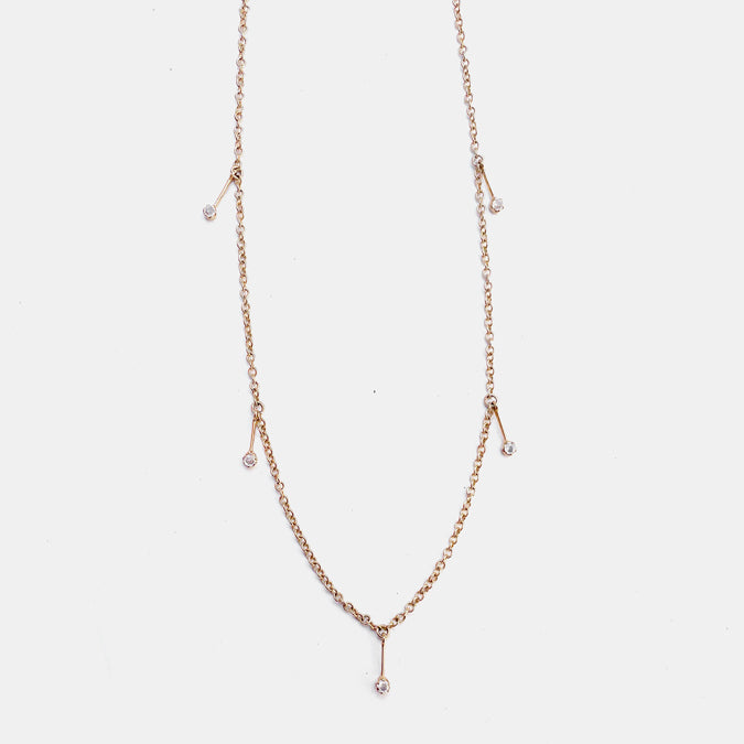 White Sapphire Drop Necklace