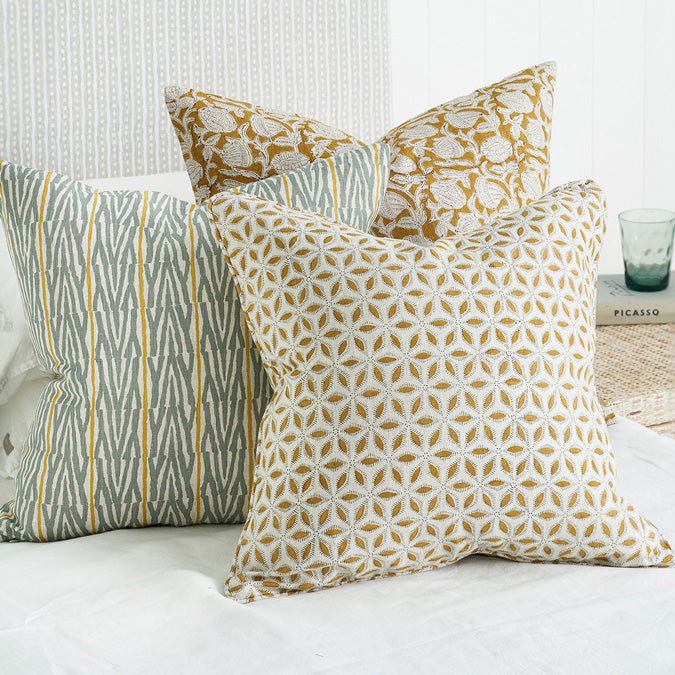 Marbella Saffron Square Pillow