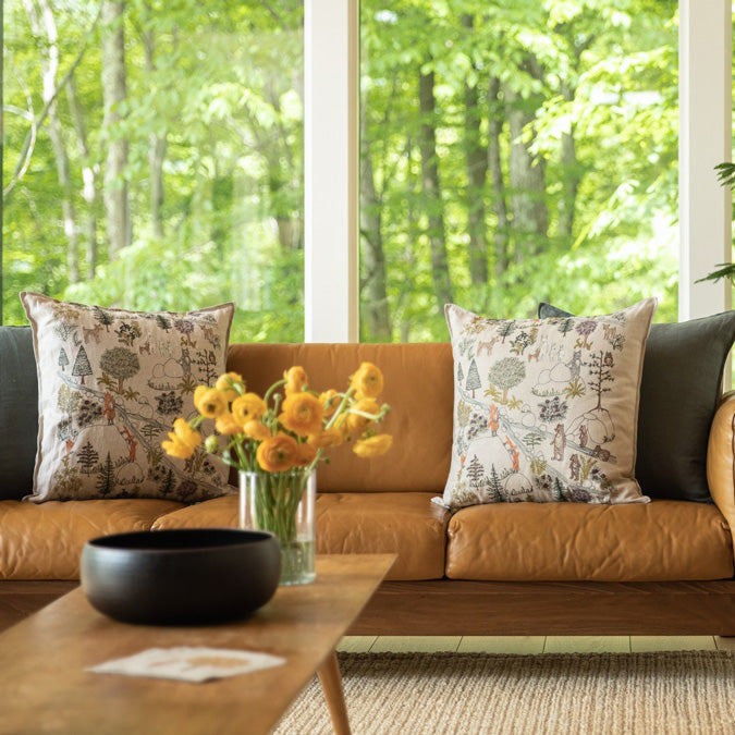 Forest Fun Square Pillow