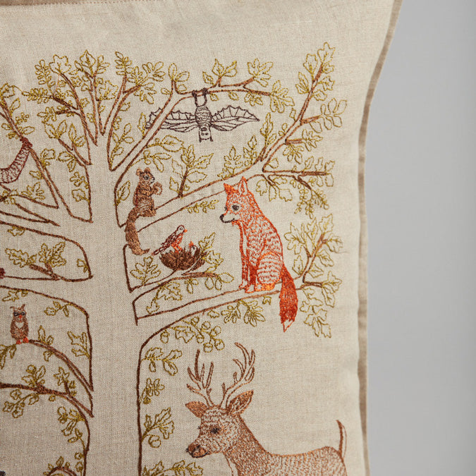 Woodland Living Tree Square Pillow