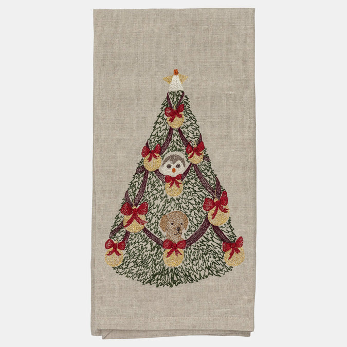 Rocking Christmas Tree Tea Towel