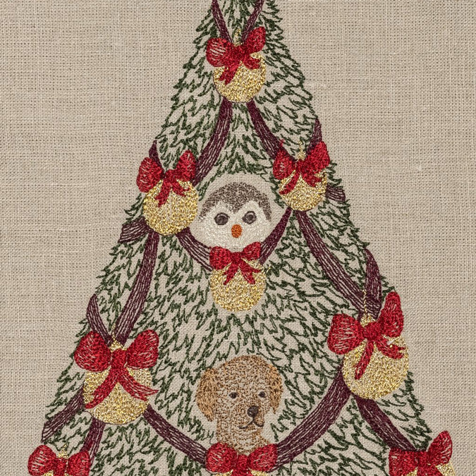 Rocking Christmas Tree Tea Towel