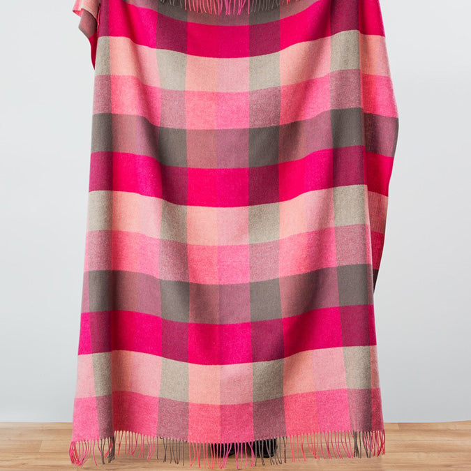 Pink Fields Lambswool Throw