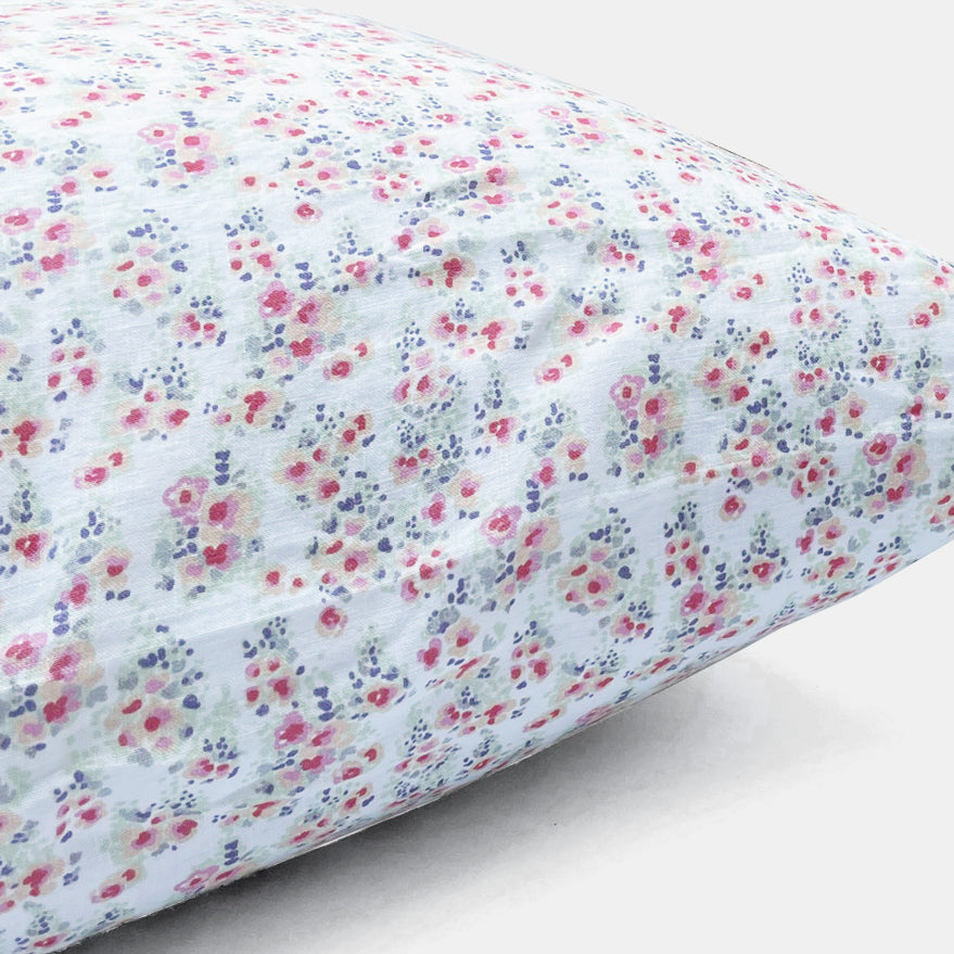 Linen Euro Pillowcase, summer flower