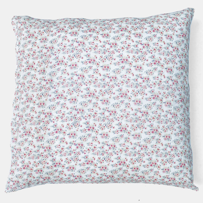 Linen Euro Pillowcase in Summer Flower