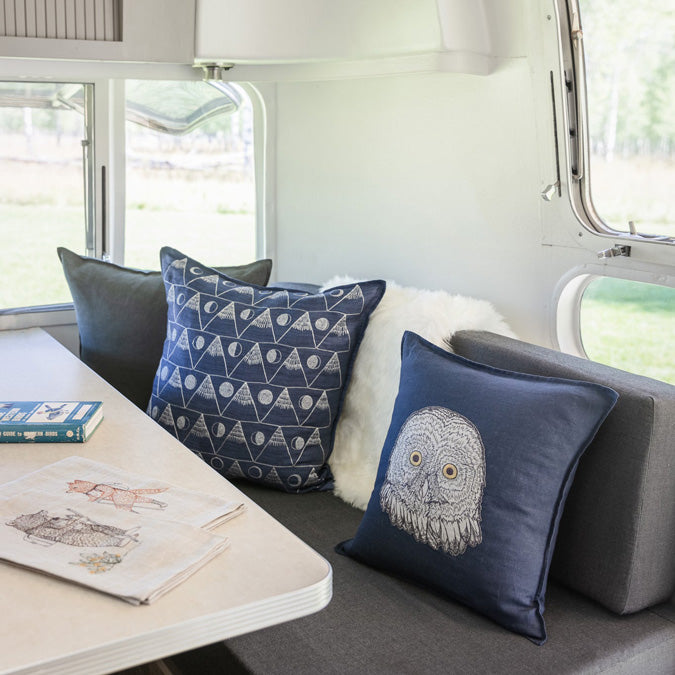 Moon and Mountain Square Pillow