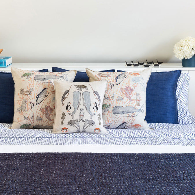 Sea Friends Square Pillow