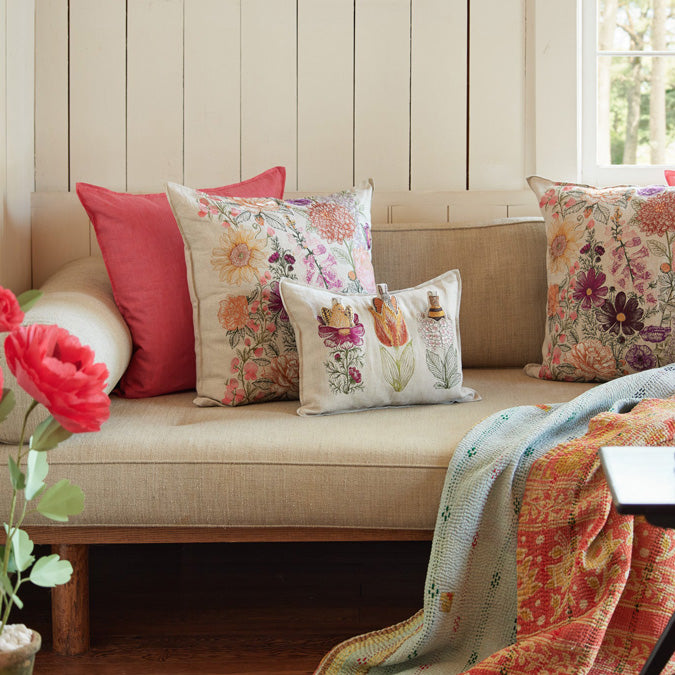 Paradise Garden Square Pillow
