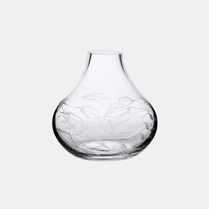 Small Crystal Vase with Ferns