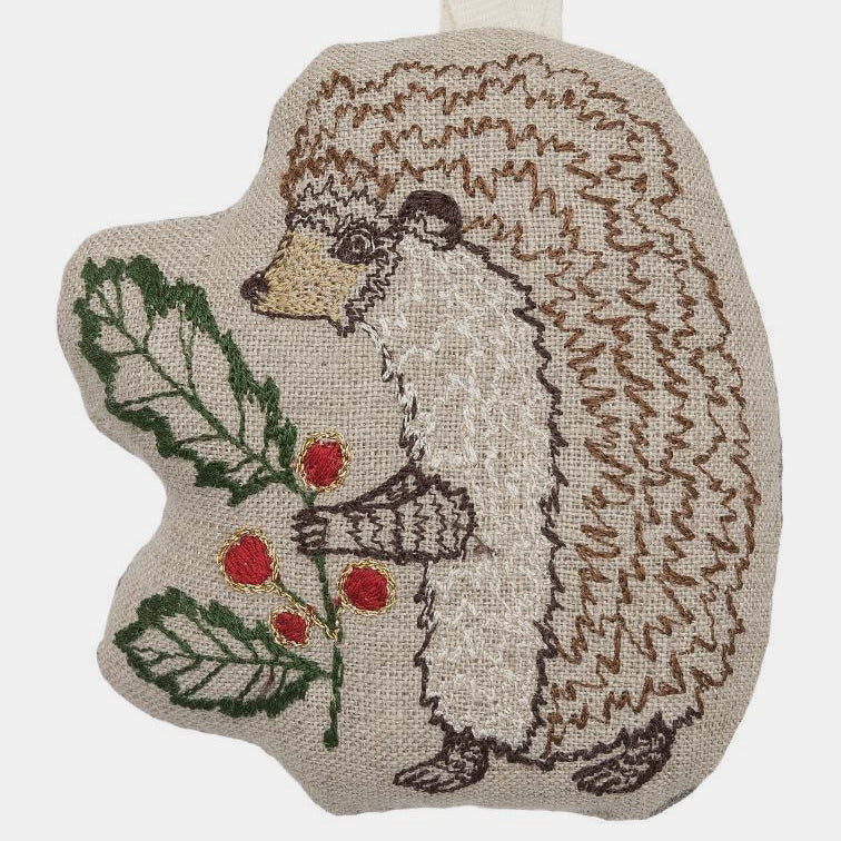 Holly Hedgehog Ornament