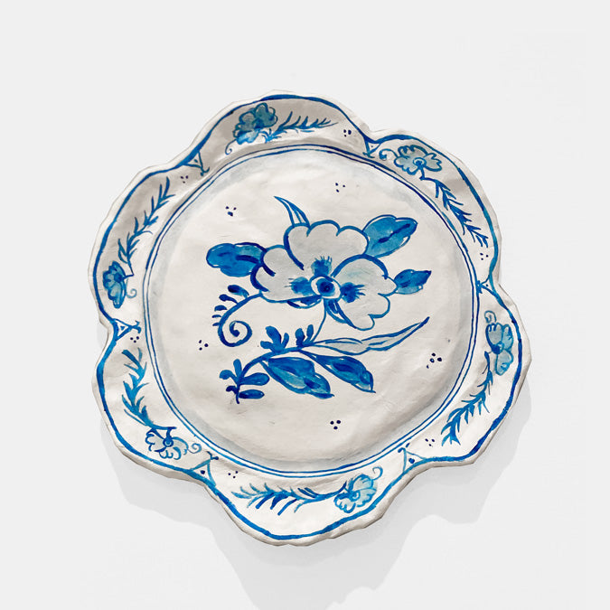 Single Flower Plate Wall Art by The Clay Brush