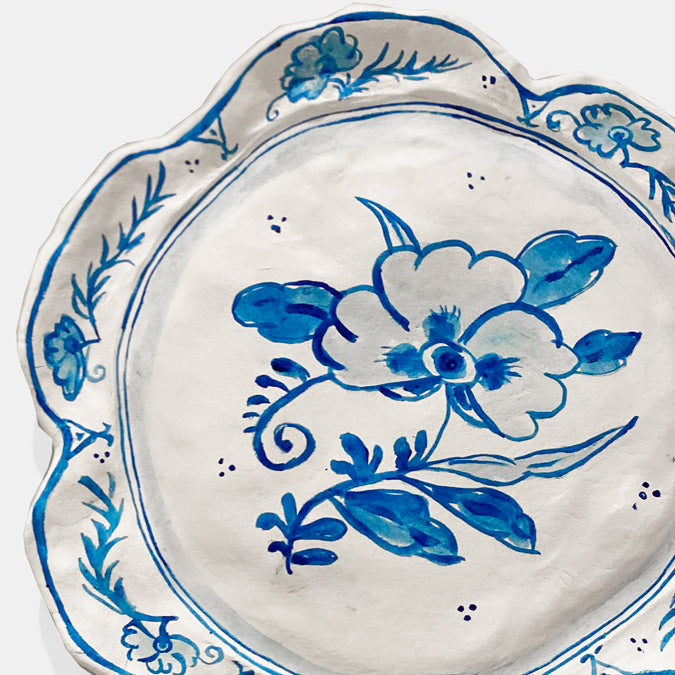 Single Flower Plate Wall Art by The Clay Brush