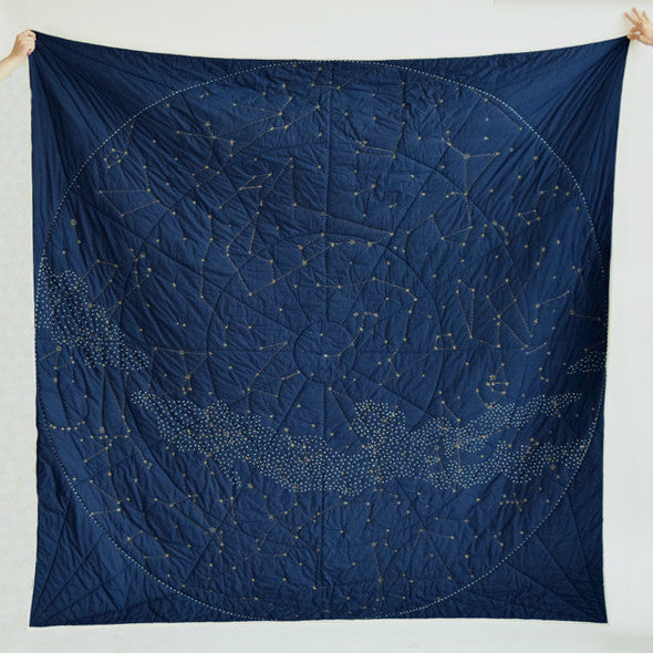 Constellation Quilt, navy, Quilt, Haptic Lab, Collyer&#39;s Mansion - Collyer&#39;s Mansion