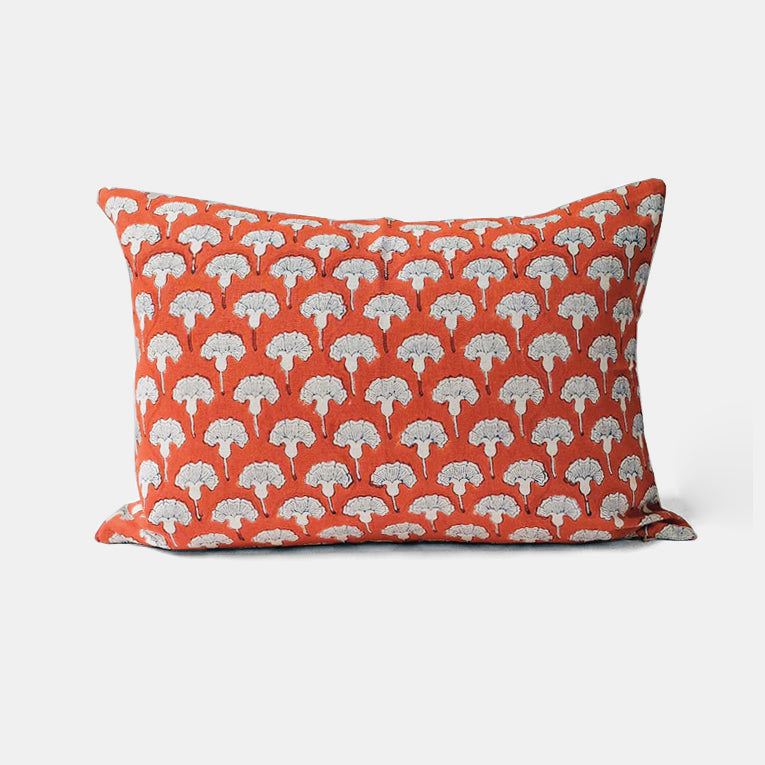 Seema Poppy Orange Pillow, lumbar