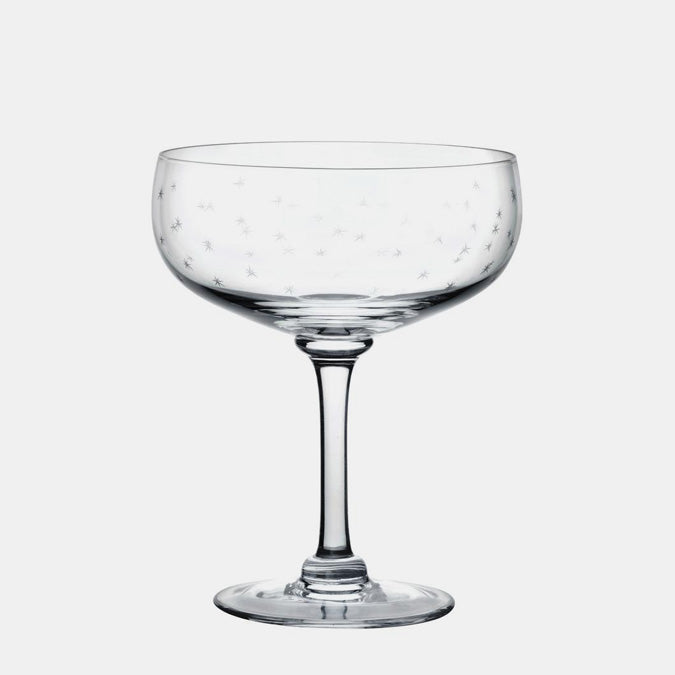 Crystal Cocktail Glass with Stars