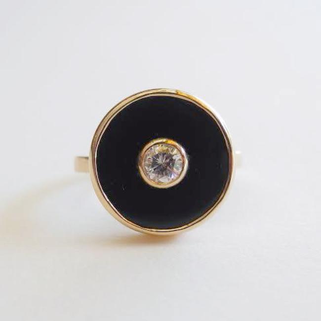 Diamond and Onyx Europa Ring, Ring, Liz Phillips, Collyer&#39;s Mansion - Collyer&#39;s Mansion