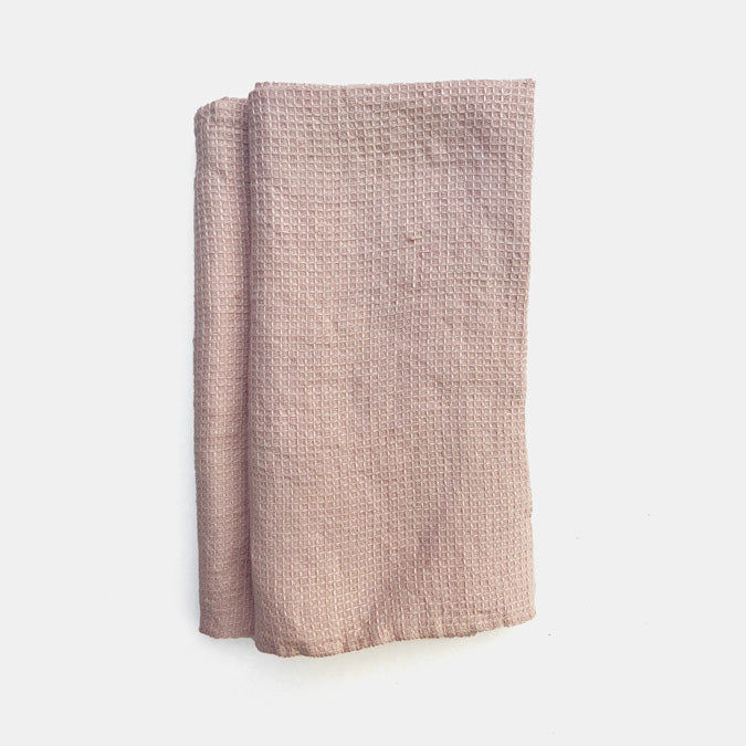 Linen Napkin, pale pink waffle