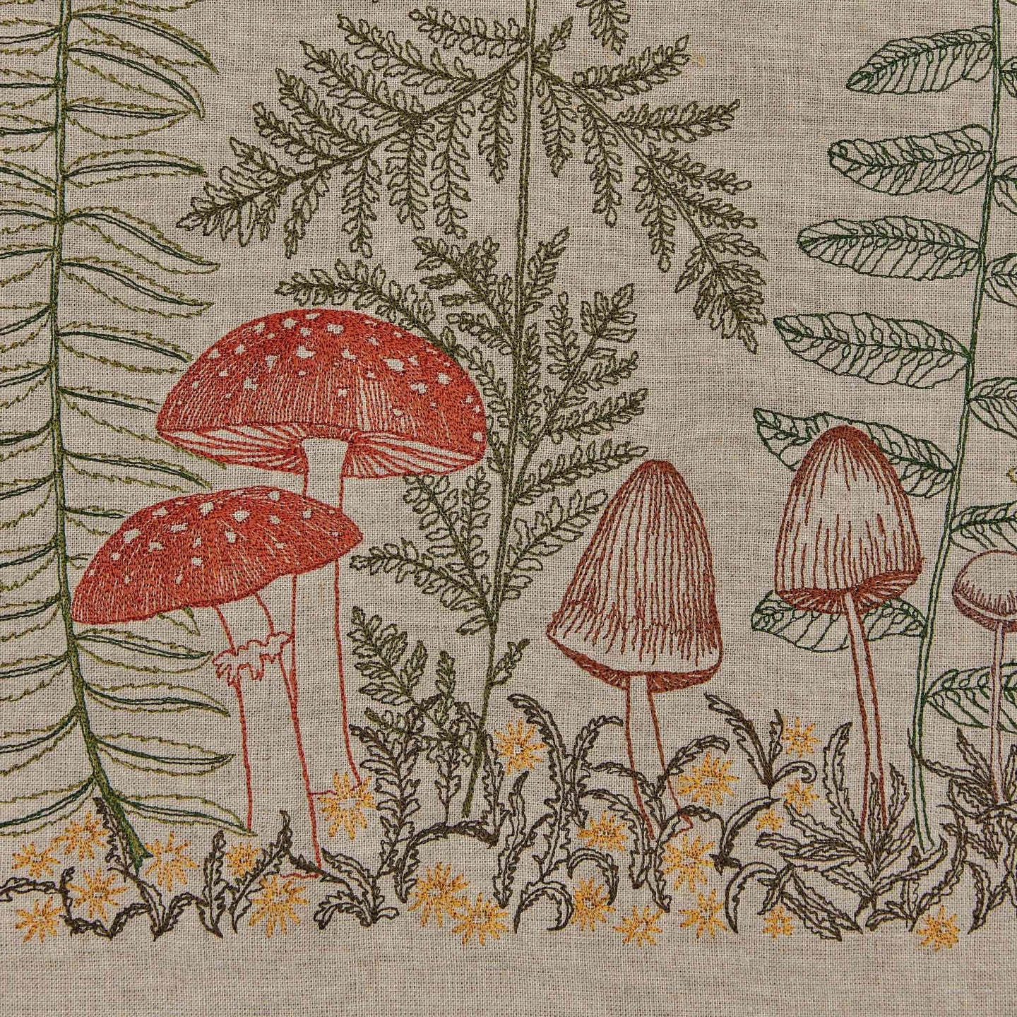 Mushrooms and Ferns Table Runner