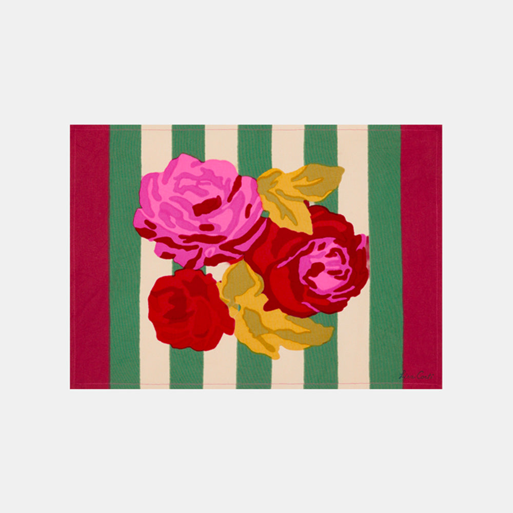 Nizam Stripes Green Canvas Placemat