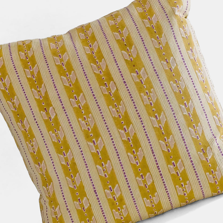 Kaveri Olive Square Pillow - Collyer's Mansion