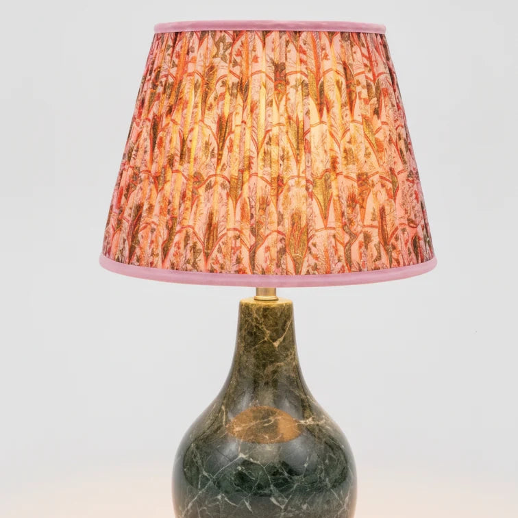 Pleated Empire Lampshade in Pink Arch