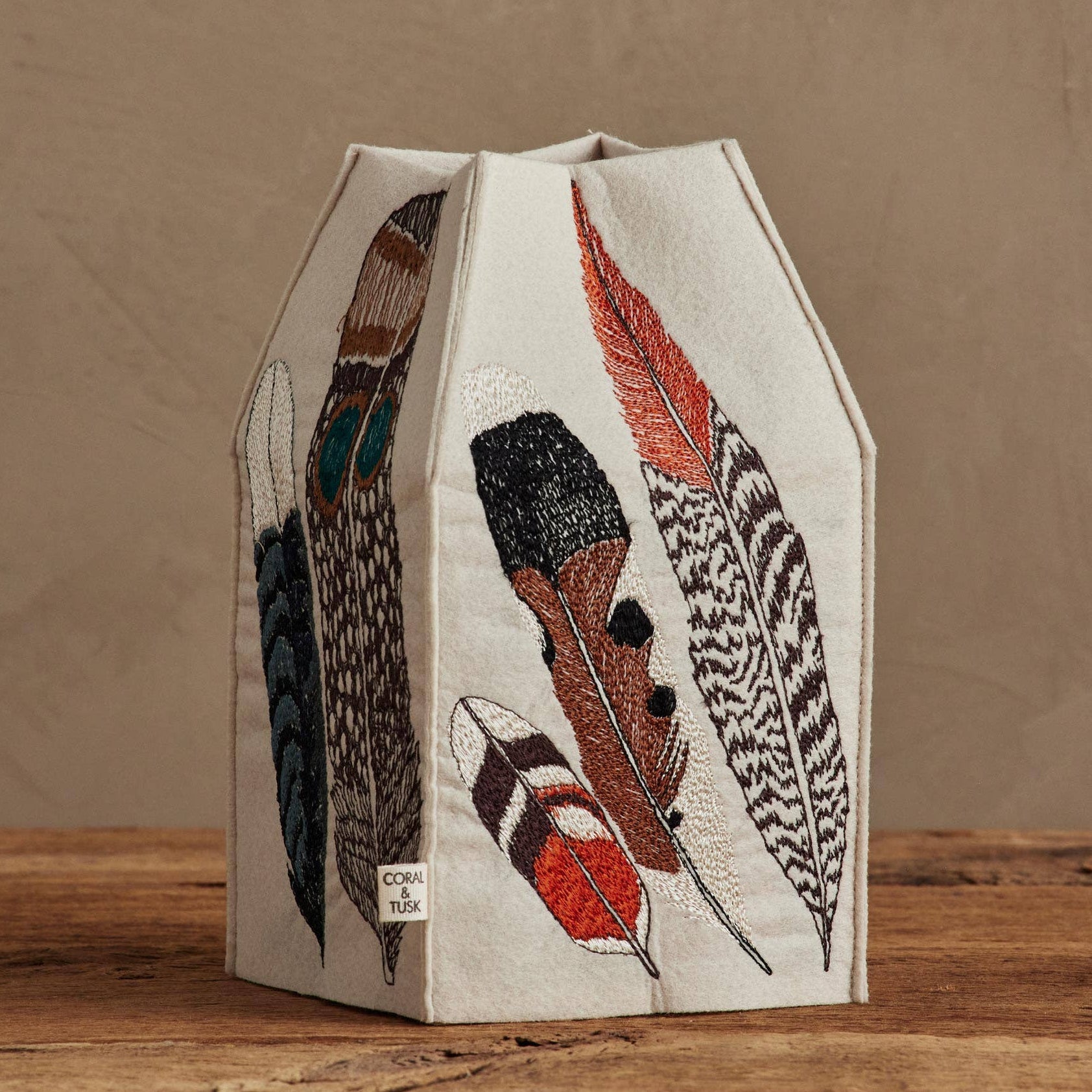 Feathers Tissue Box Cover