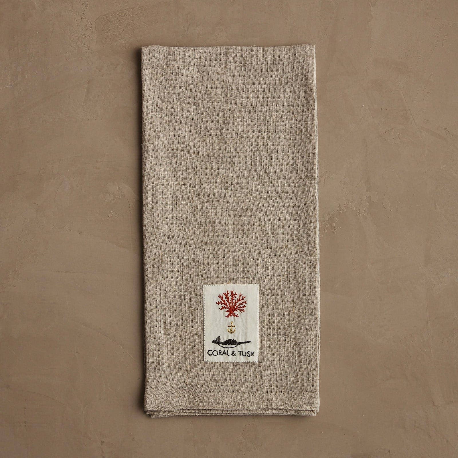 Fox with Mushrooms Tea Towel