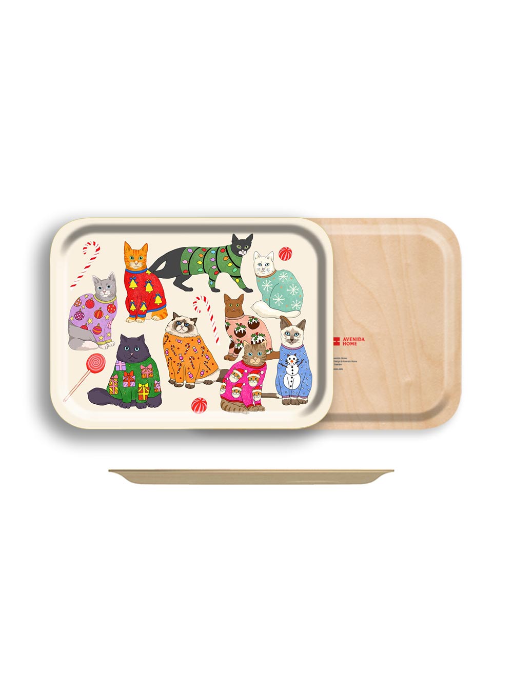 Christmas Jumpers Cats Small Tray
