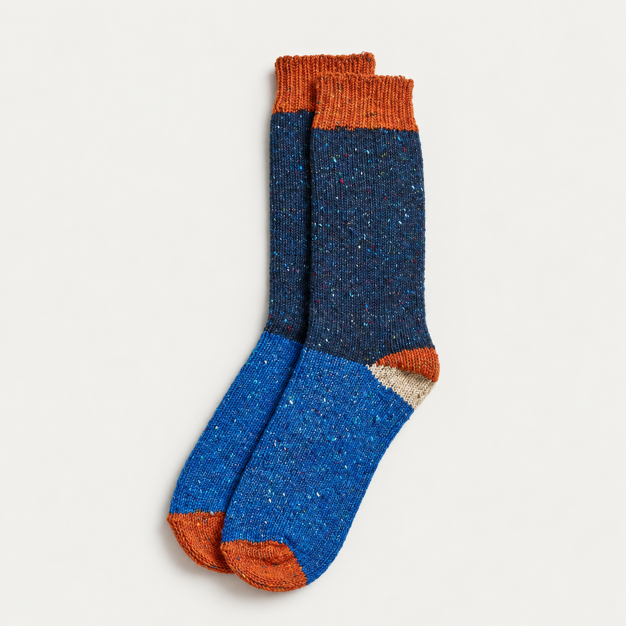 Men's Blue Donegal Wool Socks