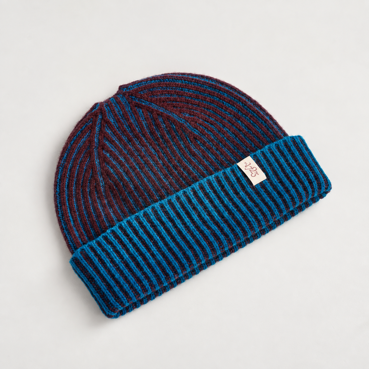 Rib Beanie Hat in Diesel and Mustang