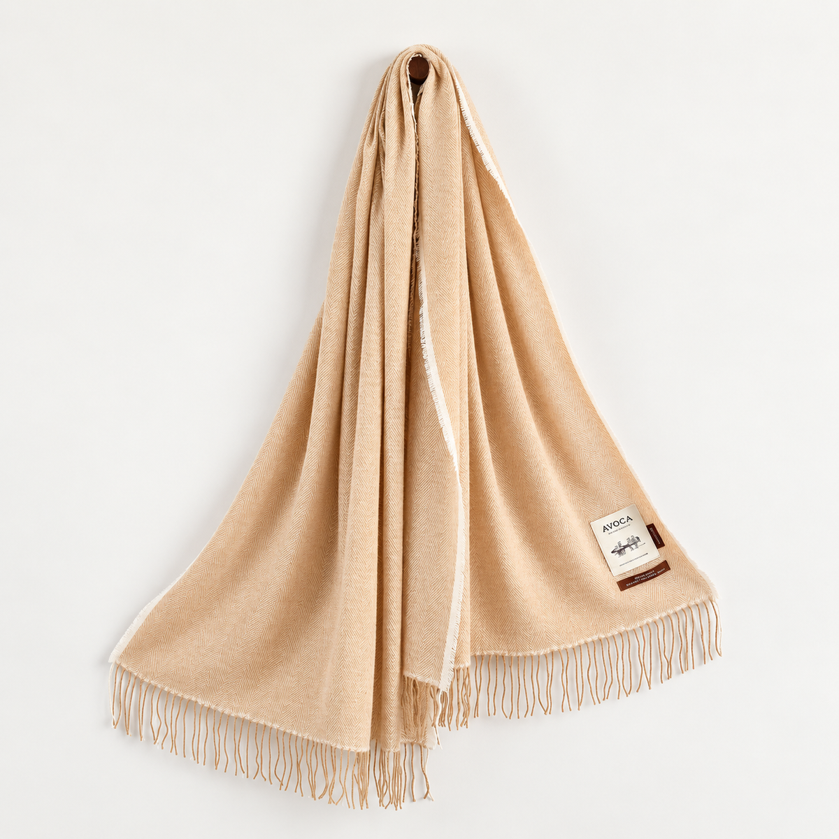 Sandymount Cashmere Shawl in Camel