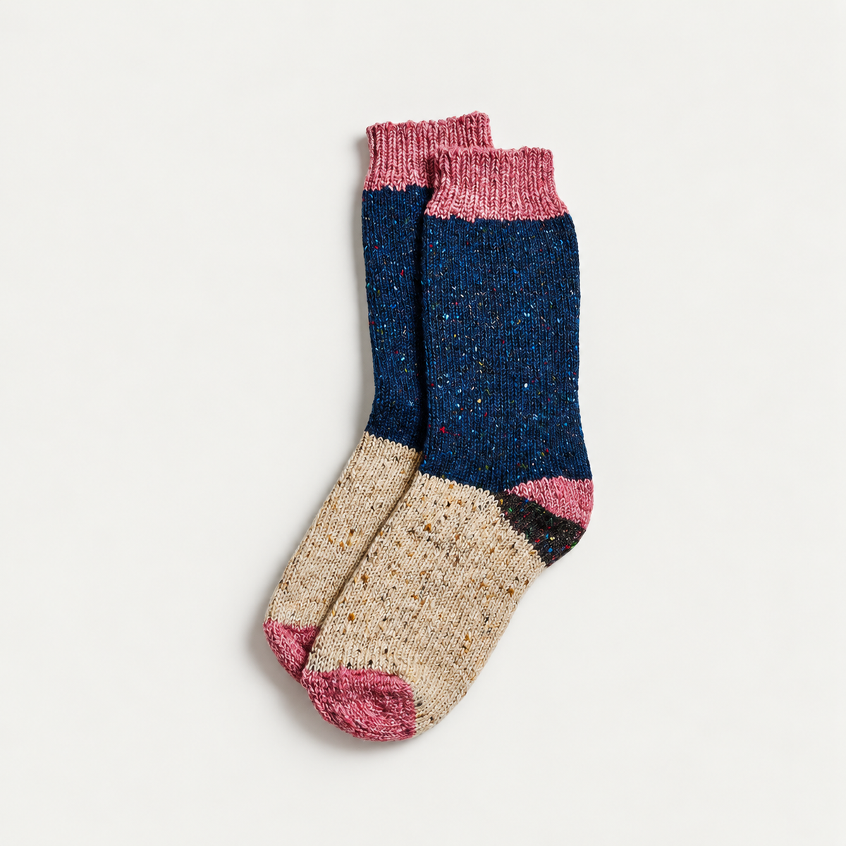 Women's Blue Donegal Wool Socks