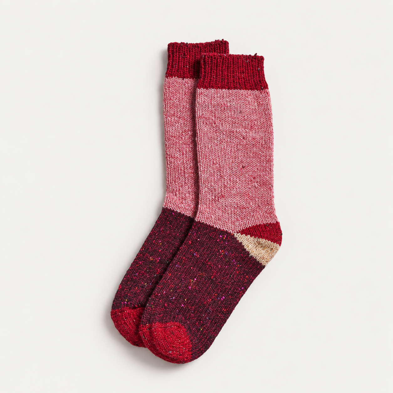 Women's Pink Donegal Wool Socks