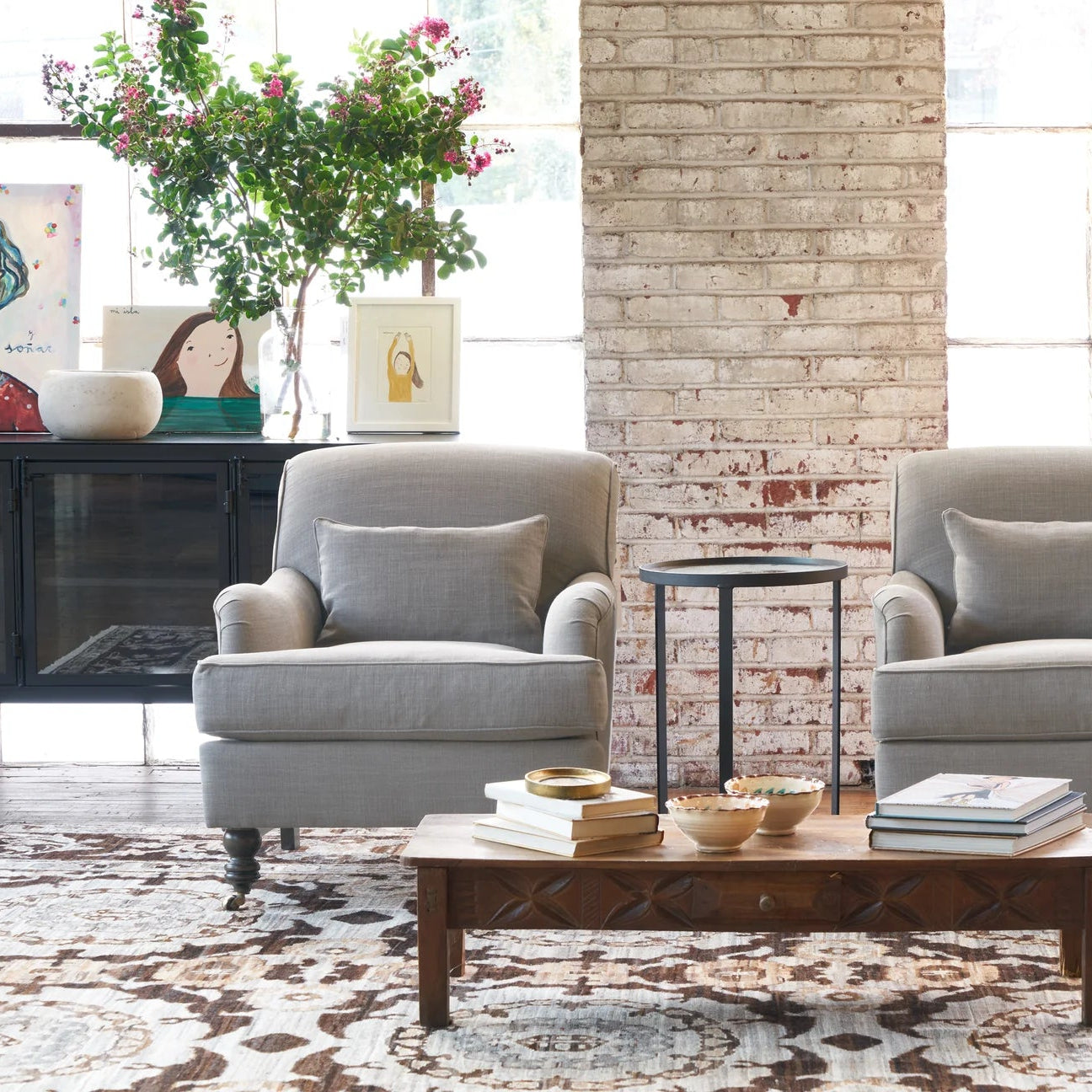 Beaumont Chair in Harris Wheat (store images shown)
