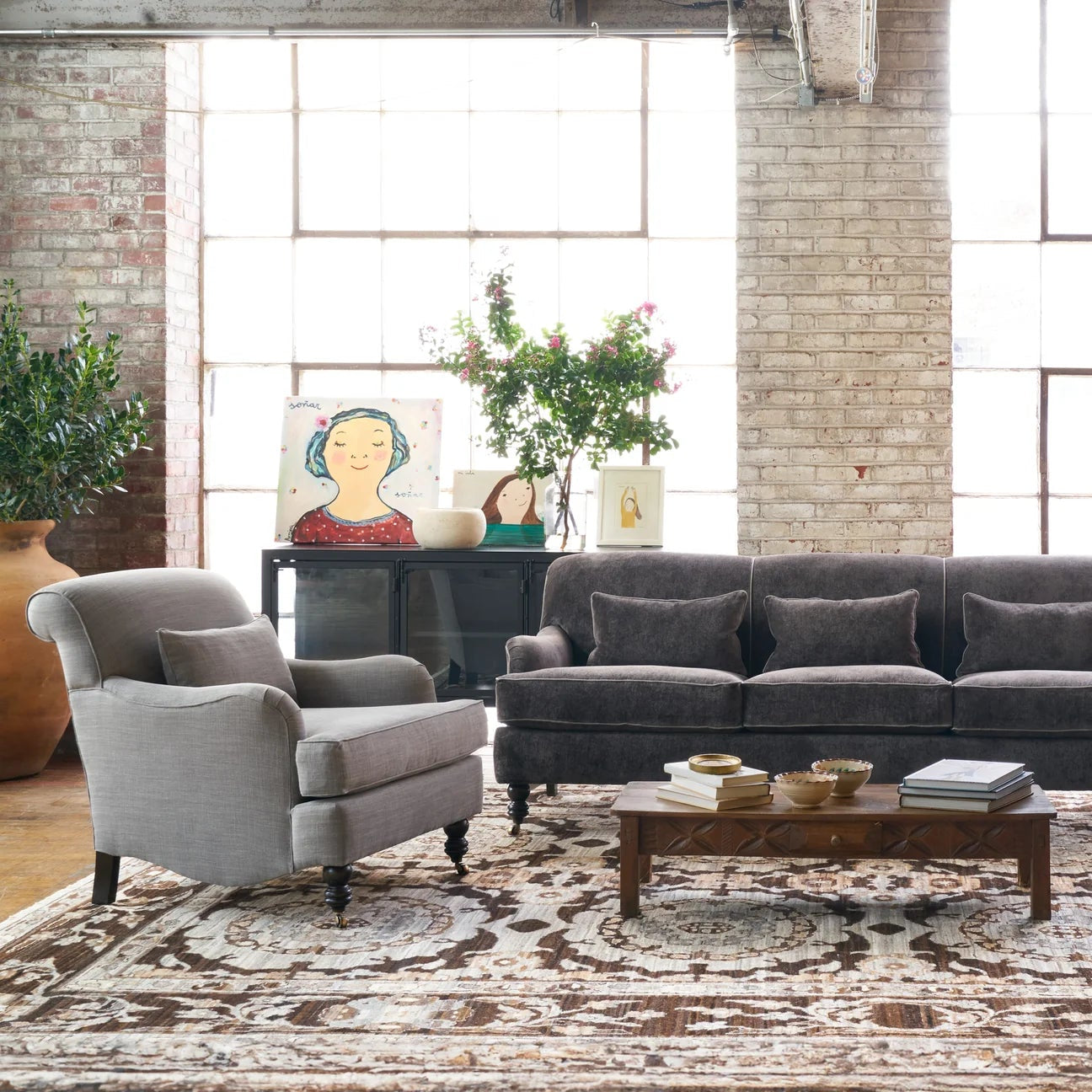 Beaumont Chair in Harris Wheat (store images shown)