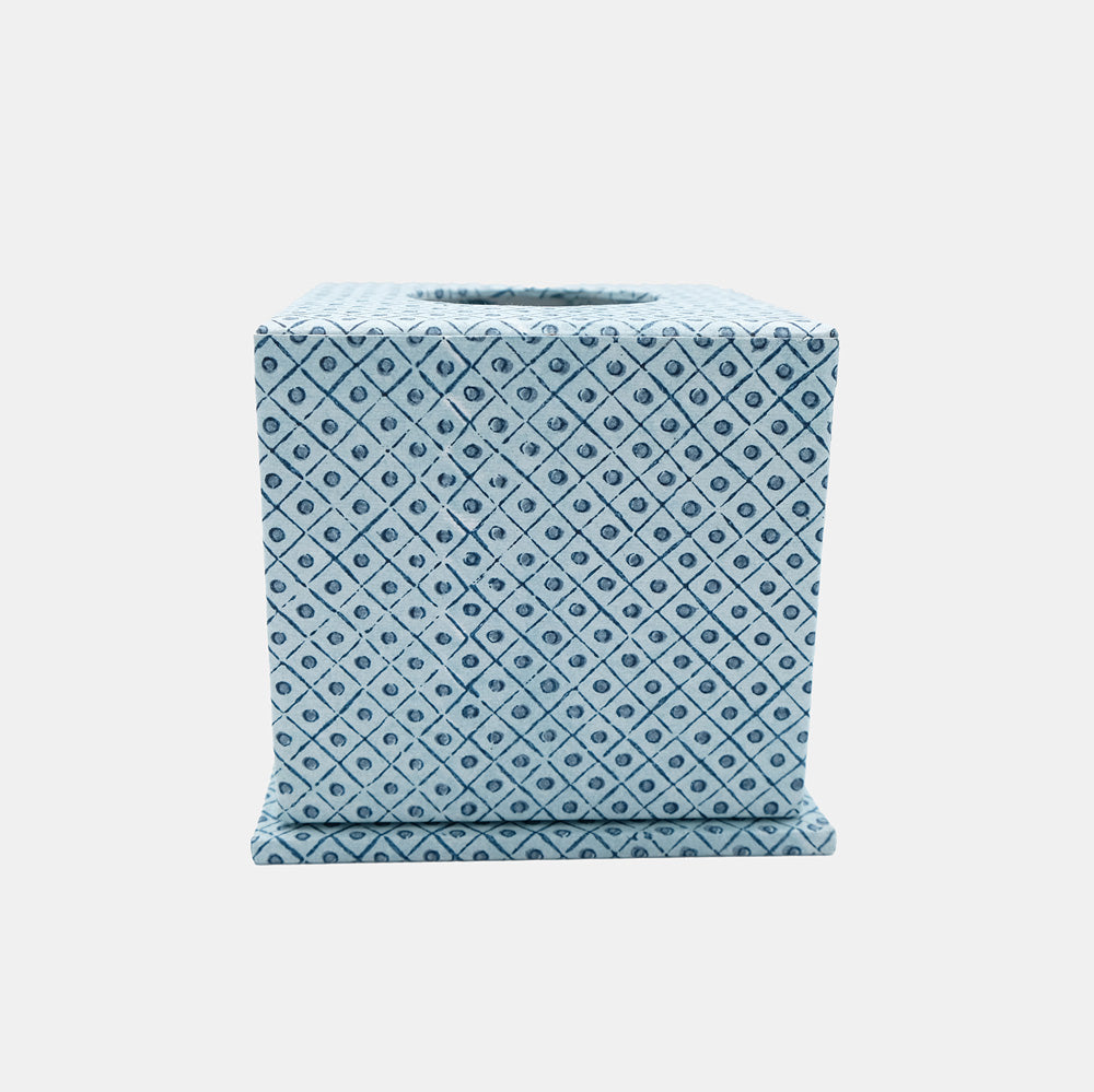Blue Dot Tissue Box