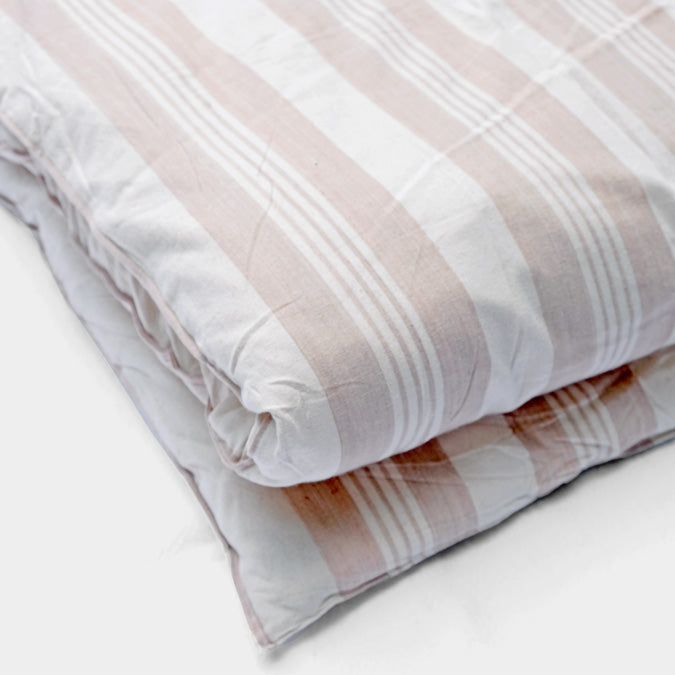 Caramel Stripe Throw Bed with Removable Cover
