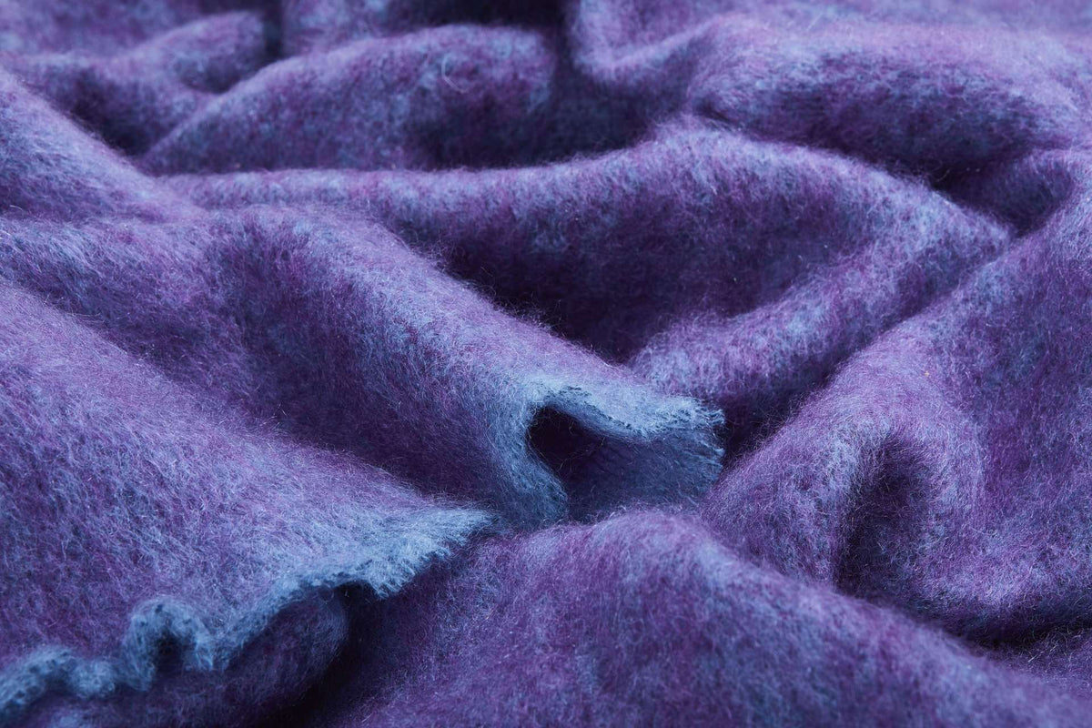 Clash Aubergine Mohair Throw
