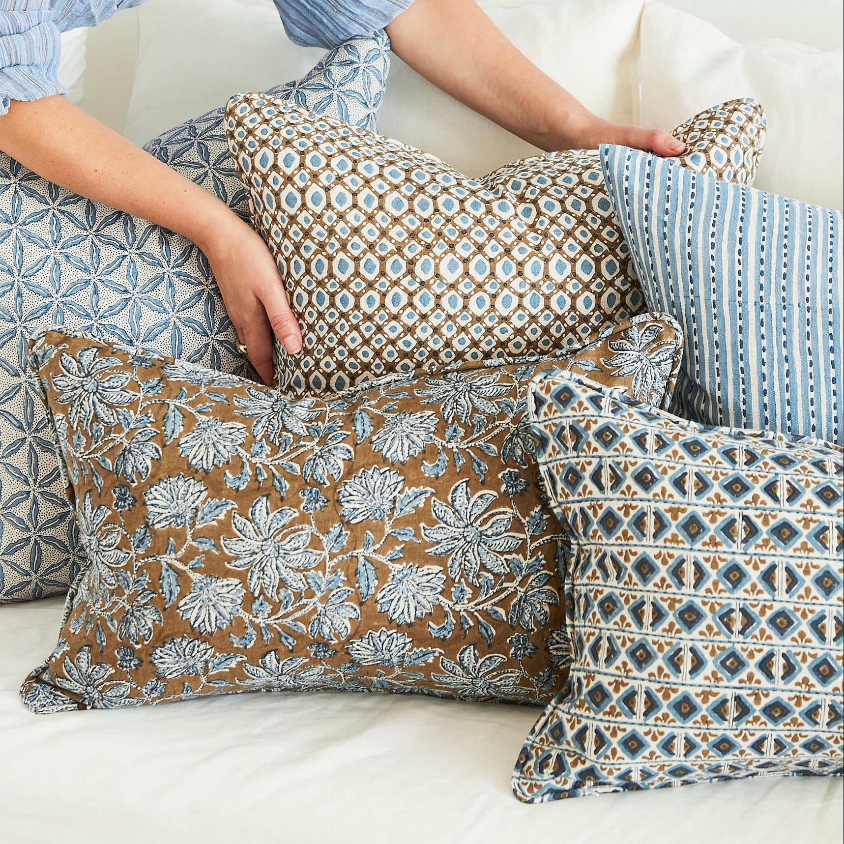 Comino Azure Square Pillow