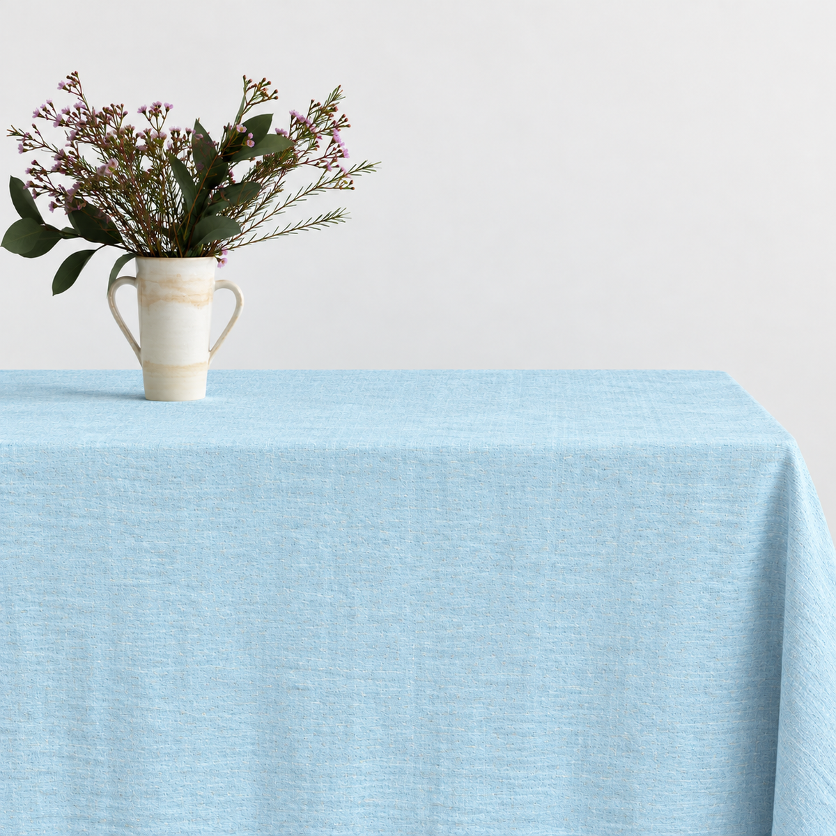 Linen Tablecloth in Crystal Blue