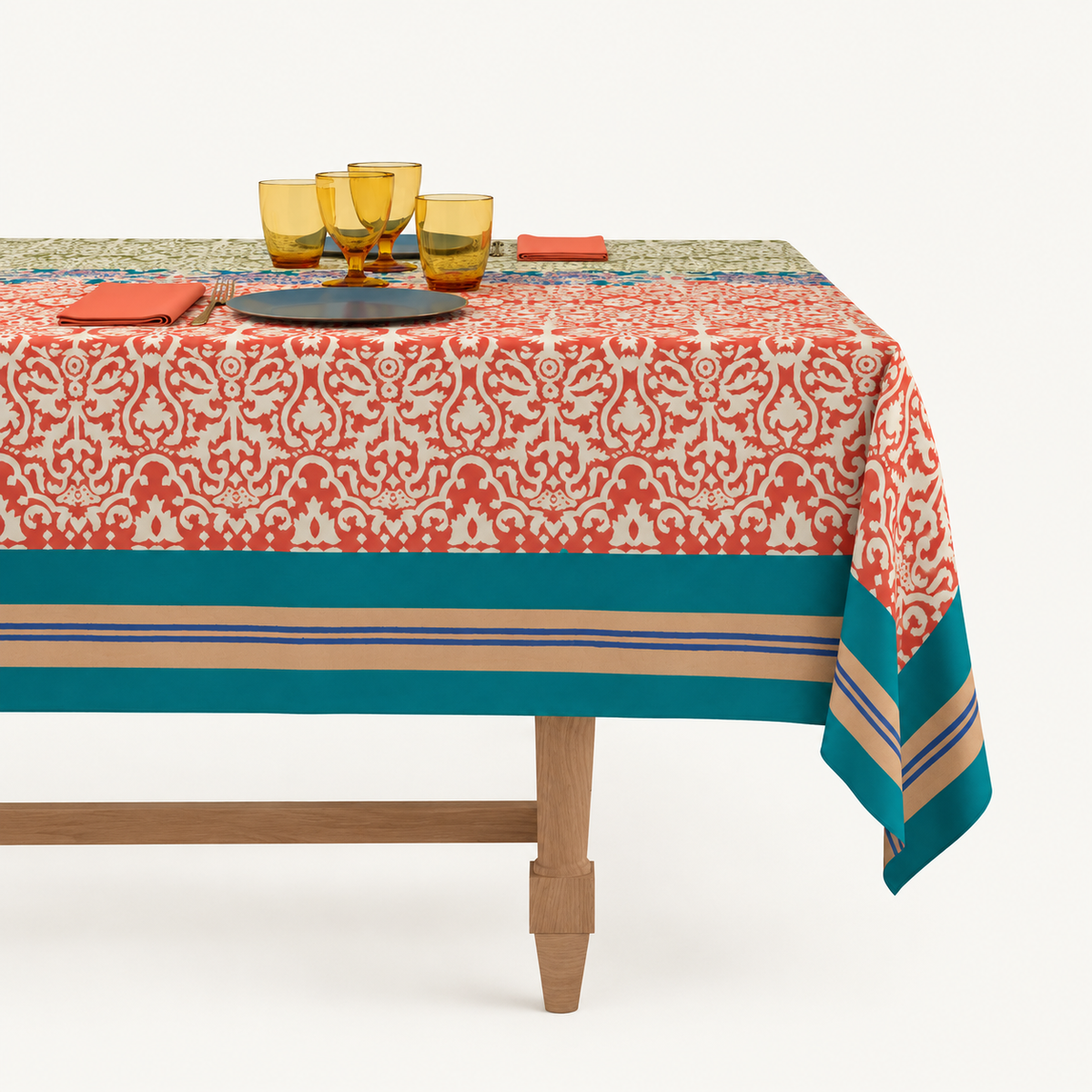 Dam Dam Red Sage Cotton Tablecloth