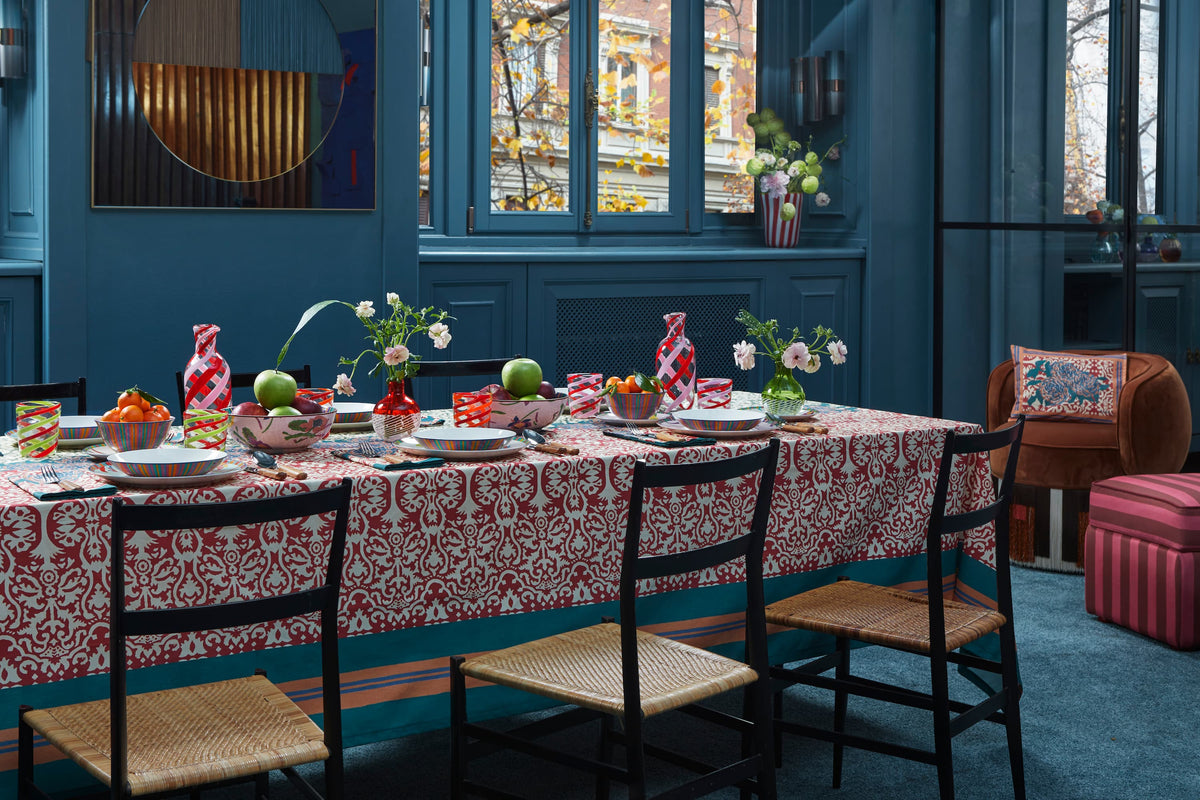 Dam Dam Red Sage Cotton Tablecloth