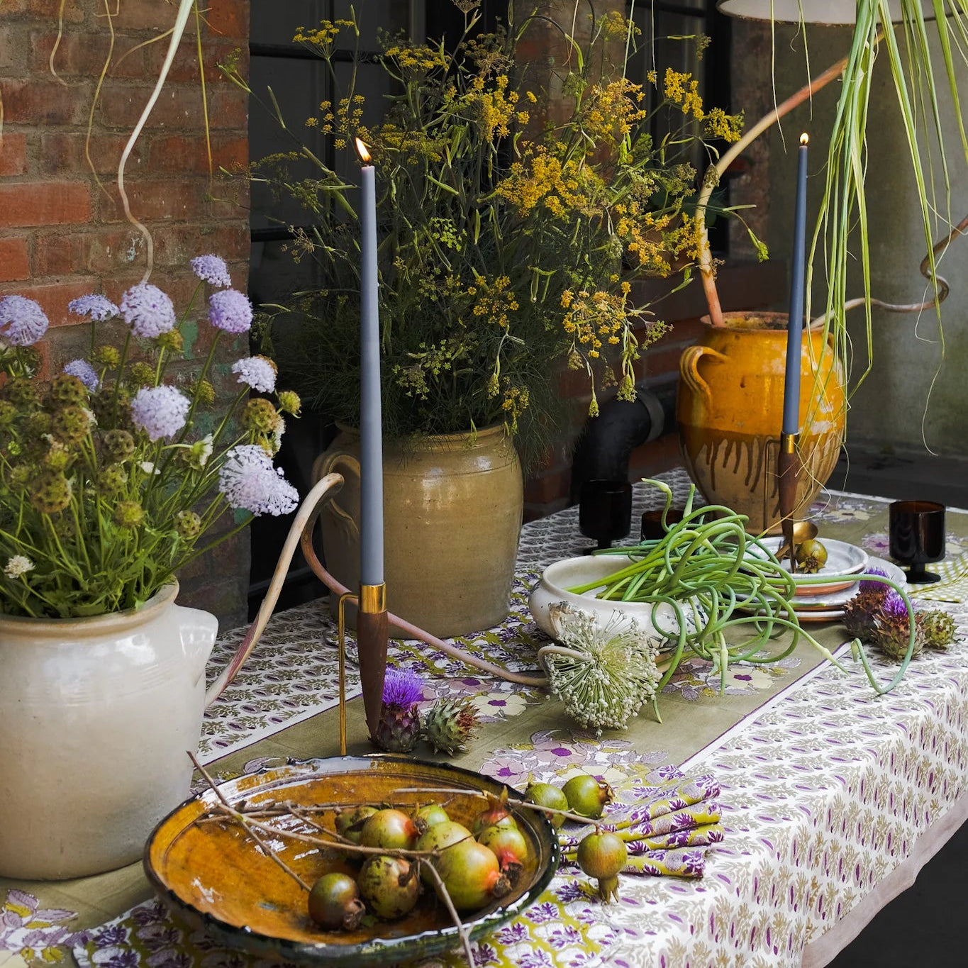 Dia Table Runner in Moss