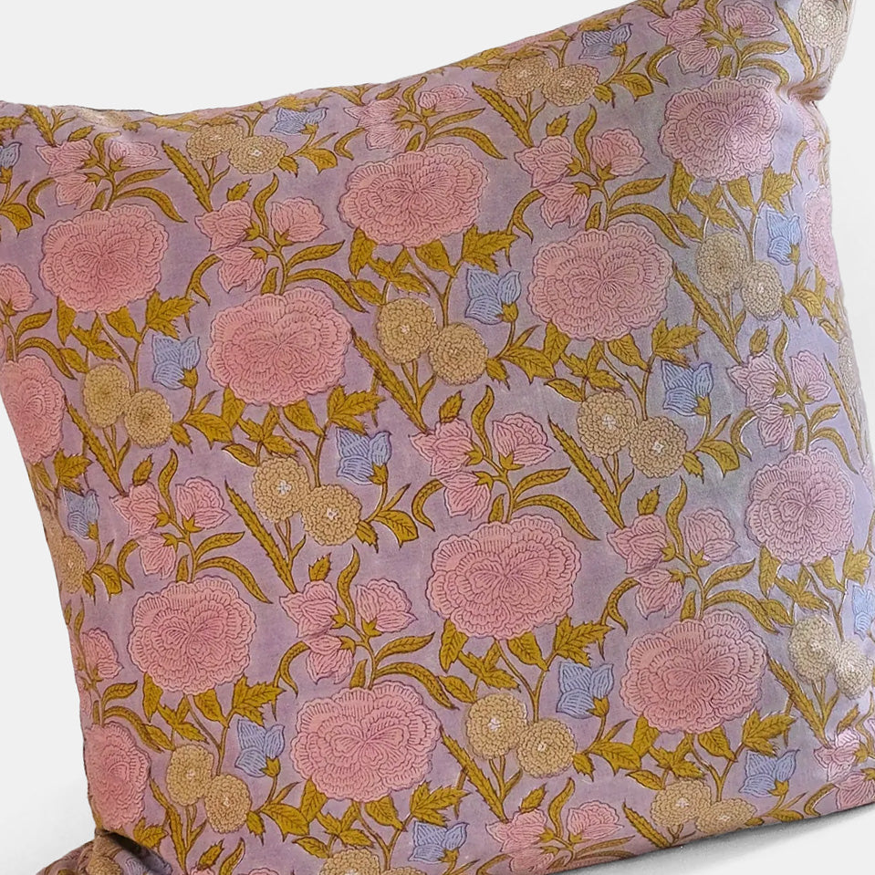 Nargis Faded Mauve Square Pillow - Collyer's Mansion