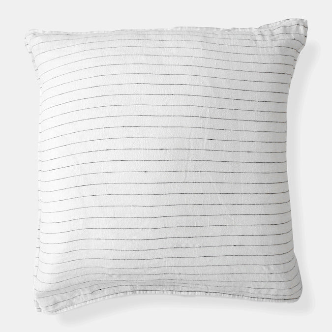 Linen Euro Pillowcase, tennis stripe