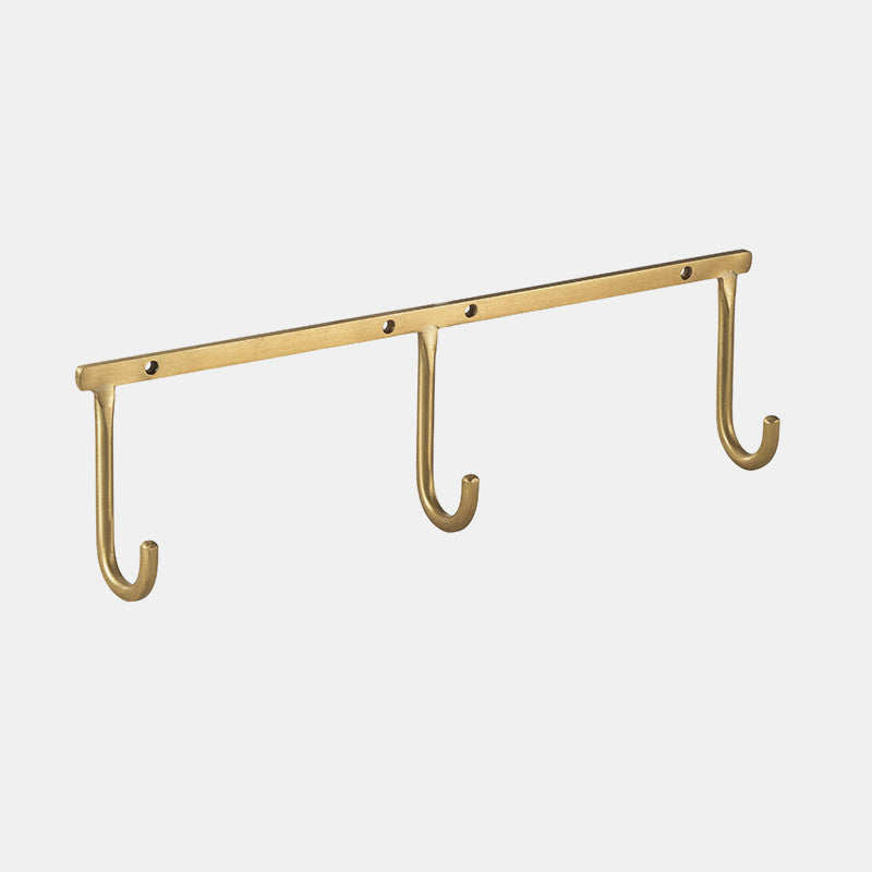 Brass Triple Wall Hook - Collyer's Mansion