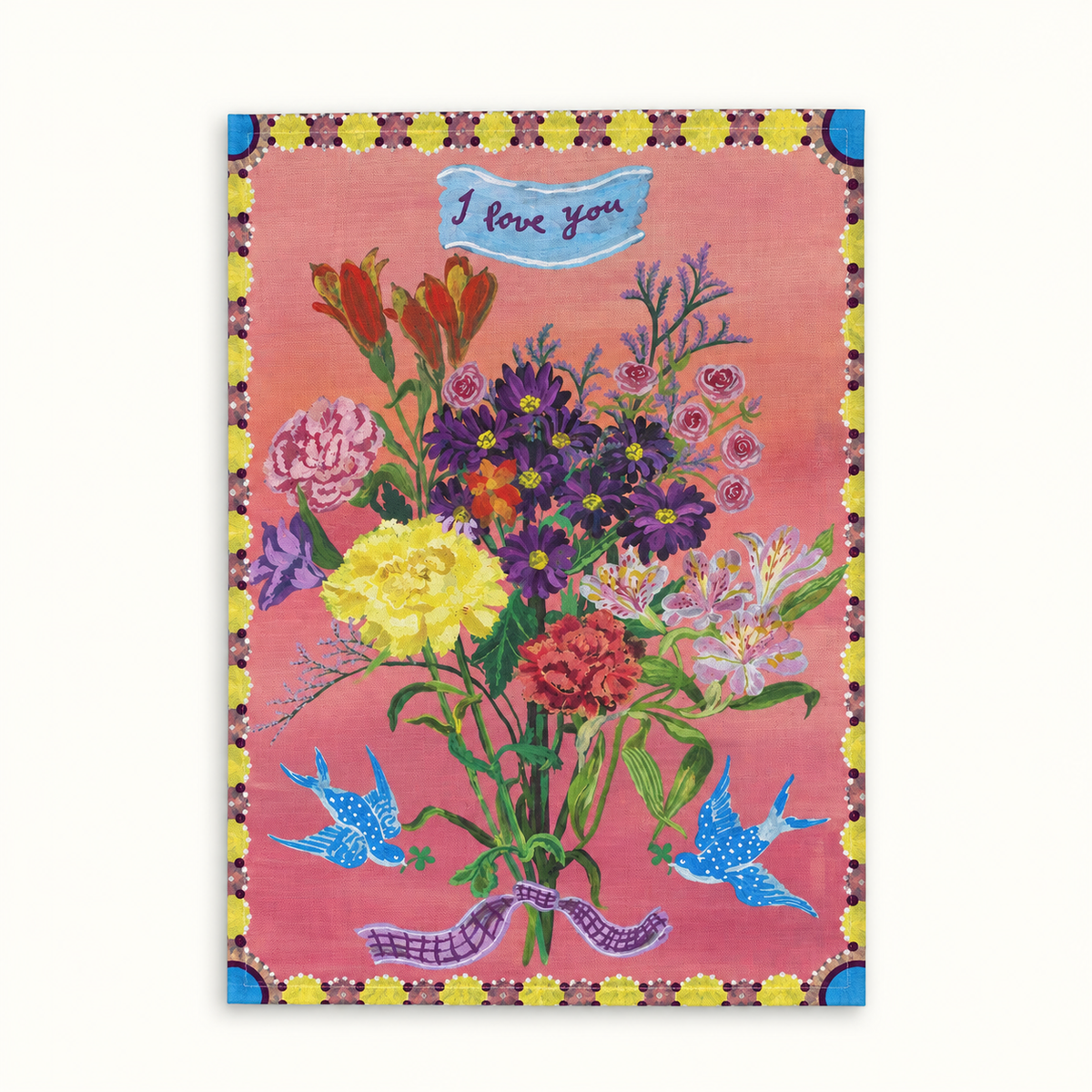 I Love You Tea Towel